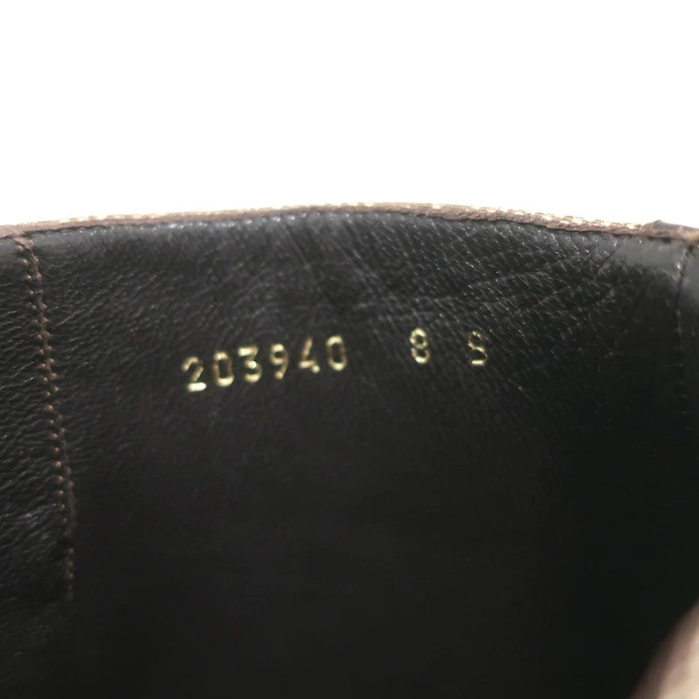 Gucci GG Monogram Canvas Knee High Boots Ebony Size 8 - Picture 11 of 12